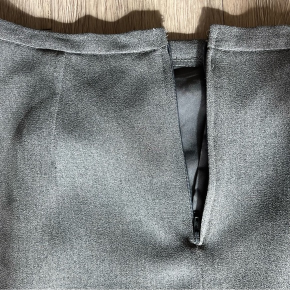 PENCIL SKIRT Vintage SPORT COLLECTION Wool-like Gabardine Grey Midi Sz 4 - Picture 5 of 10